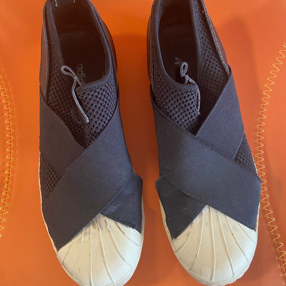 Adidas Slip-On Crisscross Sneakers in Black